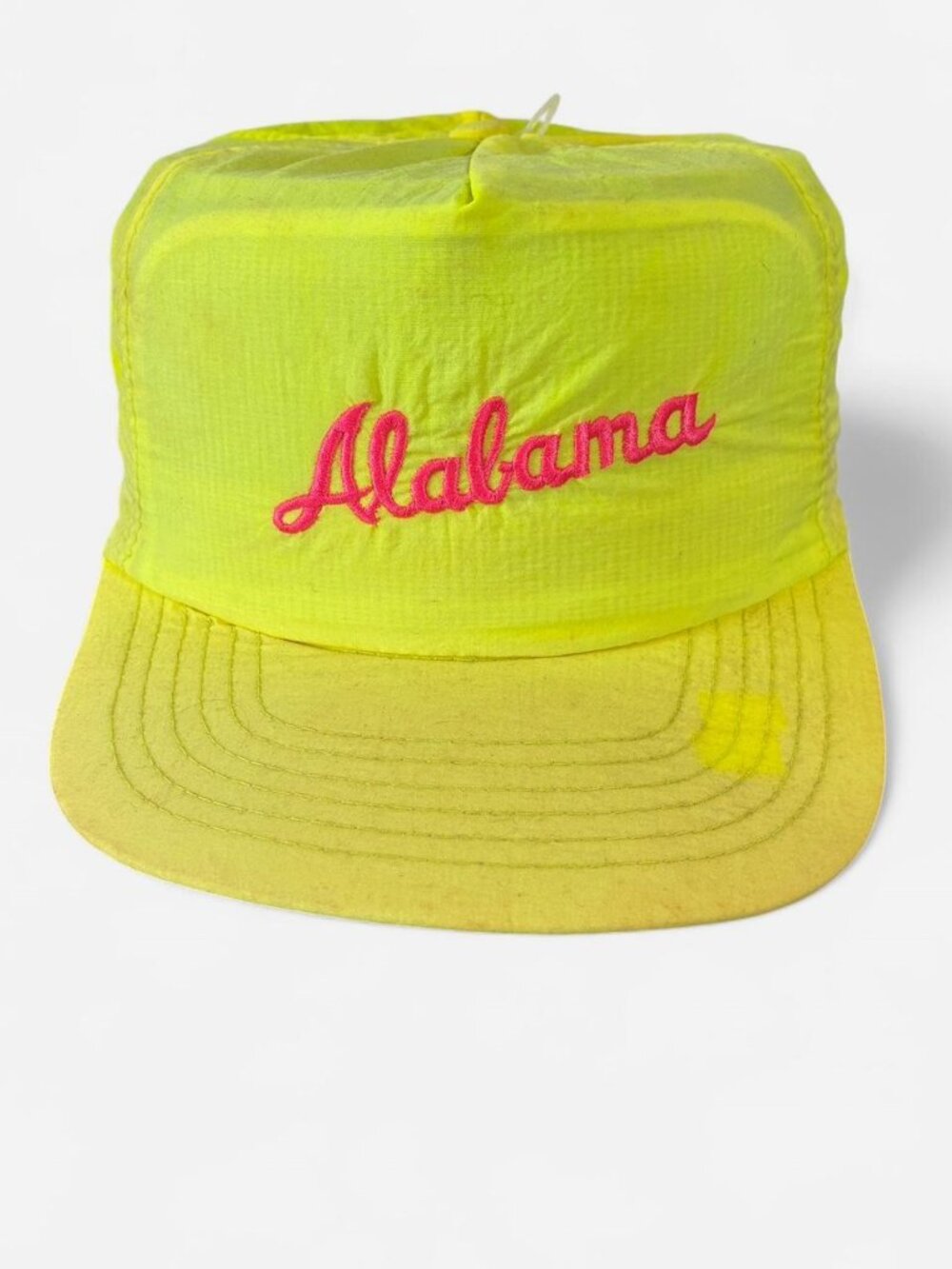 Vintage neon Yellow and pink Alabama nylon snapback hat